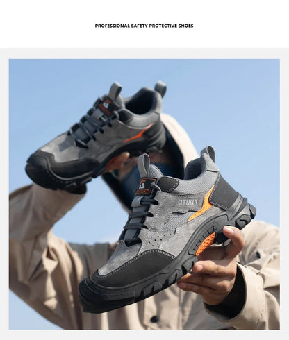 Cowhide Steel Toe Safety Shoes: Breathable, Indestructible Boots Shield Tread