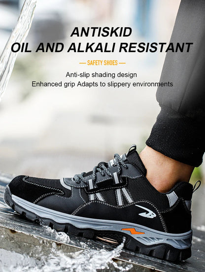 Breathable Steel Toe Work Shoes: Anti-Impact, Comfortable Shield Tread