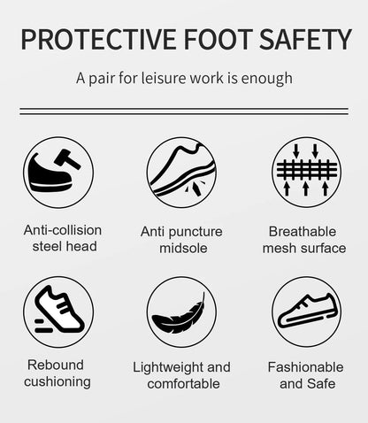 Steel Toe Safety Shoes Men: Lightweight, Smash-Proof, Outdoor Shield Tread