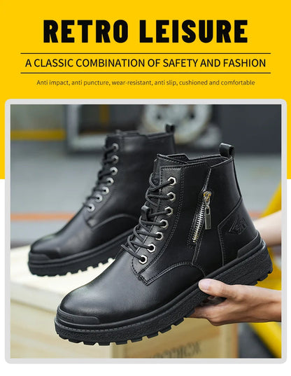 Indestructible Steel Toe Safety Boots: All Seasons, Secure Shield Tread