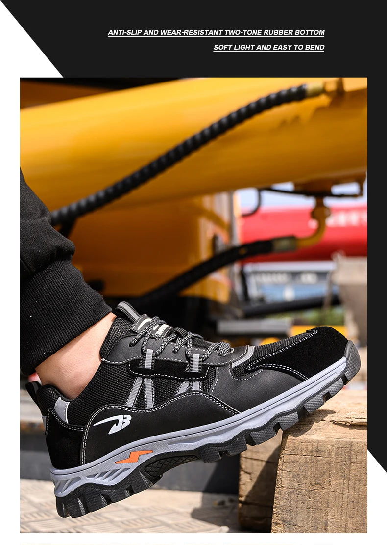 Breathable Steel Toe Work Shoes: Anti-Impact, Comfortable Shield Tread