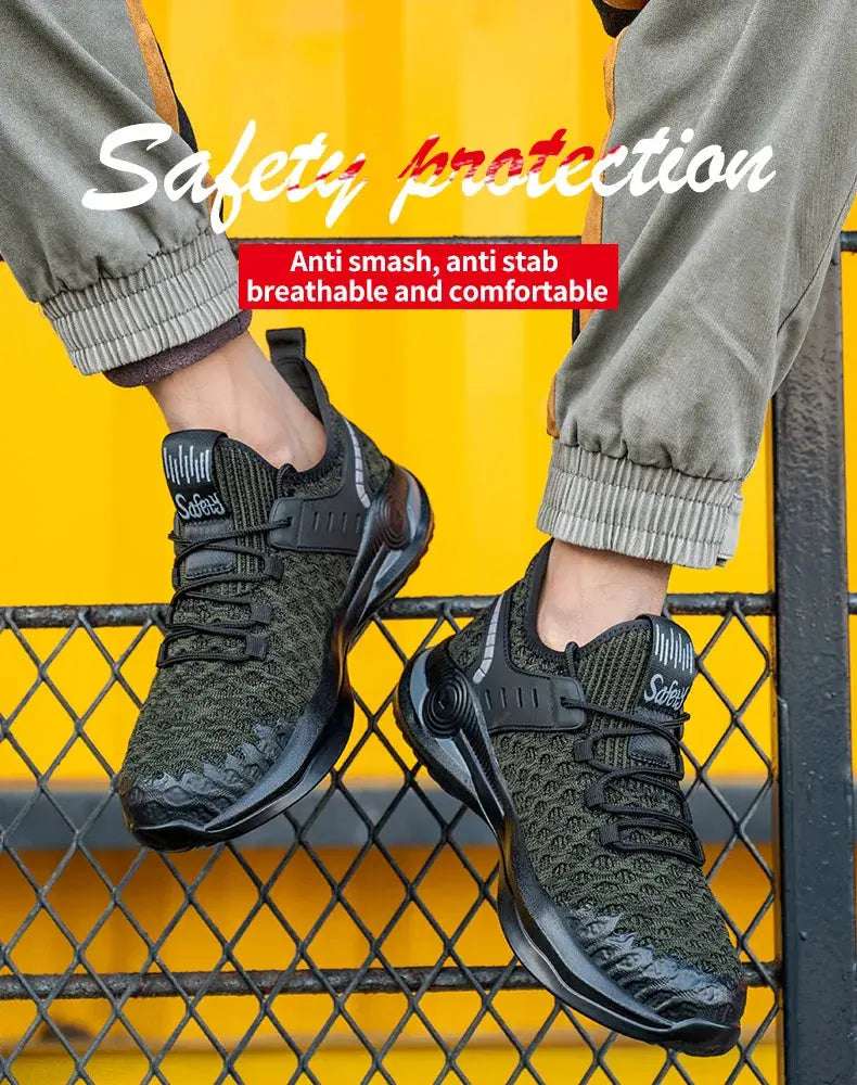 Shield Tread Composite Toe Work Shoes - Durable & Stylish 14:193#Black;200000124:100010482