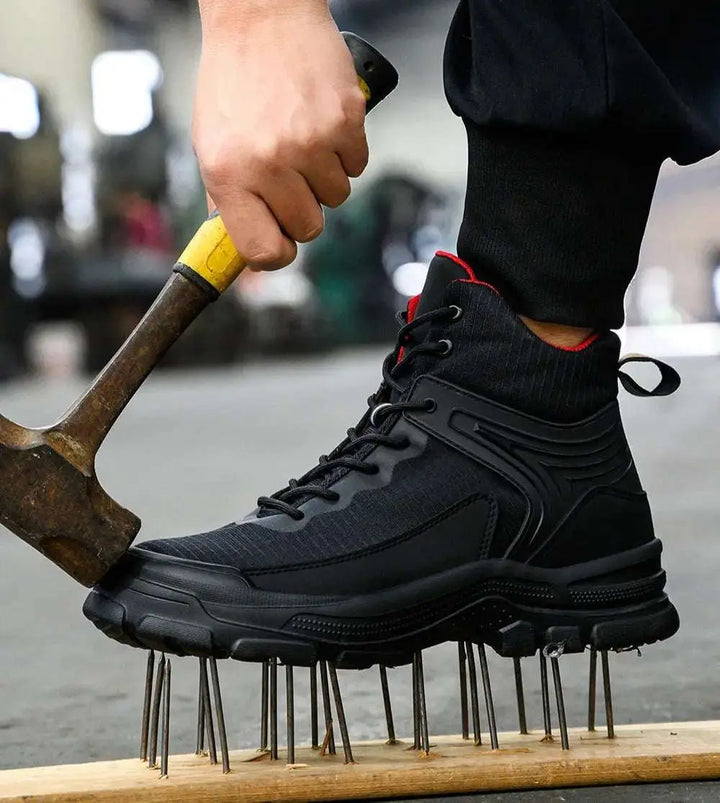 Shield Tread Breathable Steel Toe Shoes for Safety 14:193#Black;200000124:100013888