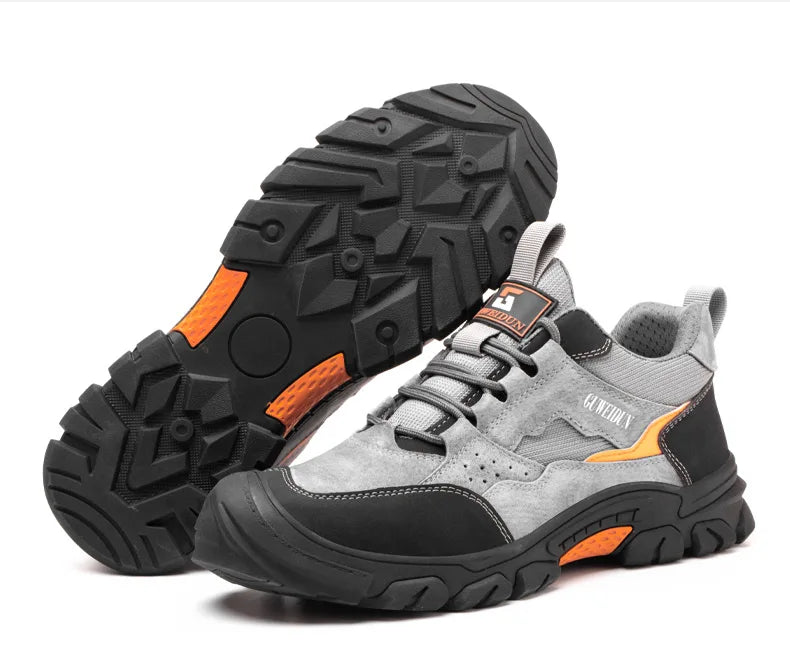 Cowhide Steel Toe Safety Shoes: Breathable, Indestructible Boots Shield Tread