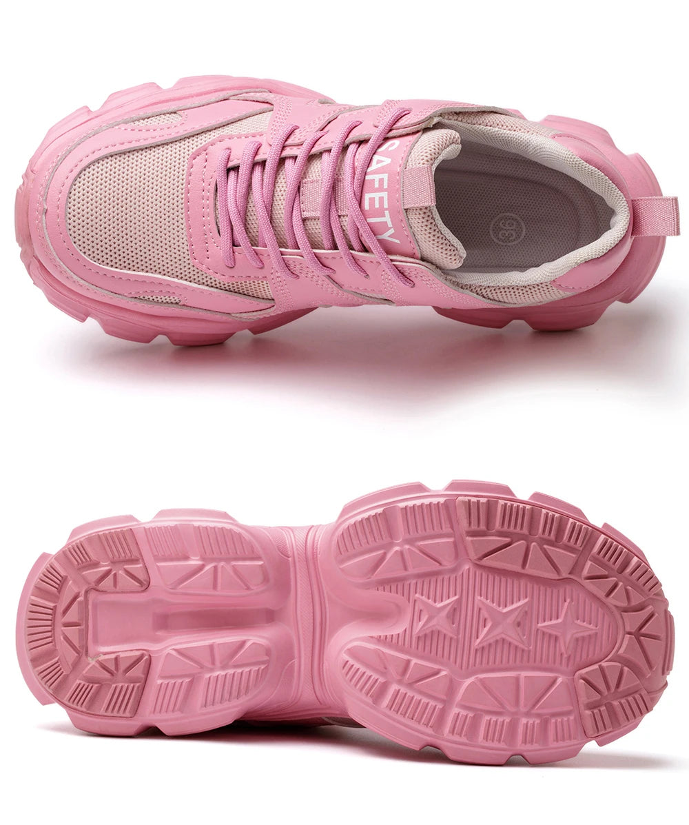 Women's Lightweight Steel Toe Sneakers: Fashion, Elegant Shield Tread