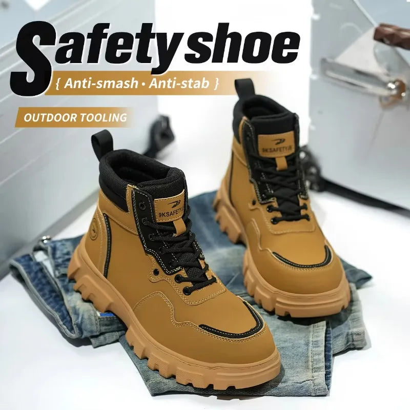 Men's High Top safety Casual Shoes: Comfortable, Durable Shield Tread