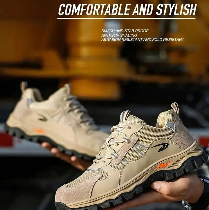 Shield Tread Breathable Steel Toe Shoes for Comfort 14:4602#Beige;200000124:200000334