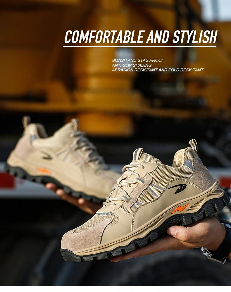 Breathable Steel Toe Work Shoes: Anti-Impact, Comfortable Shield Tread