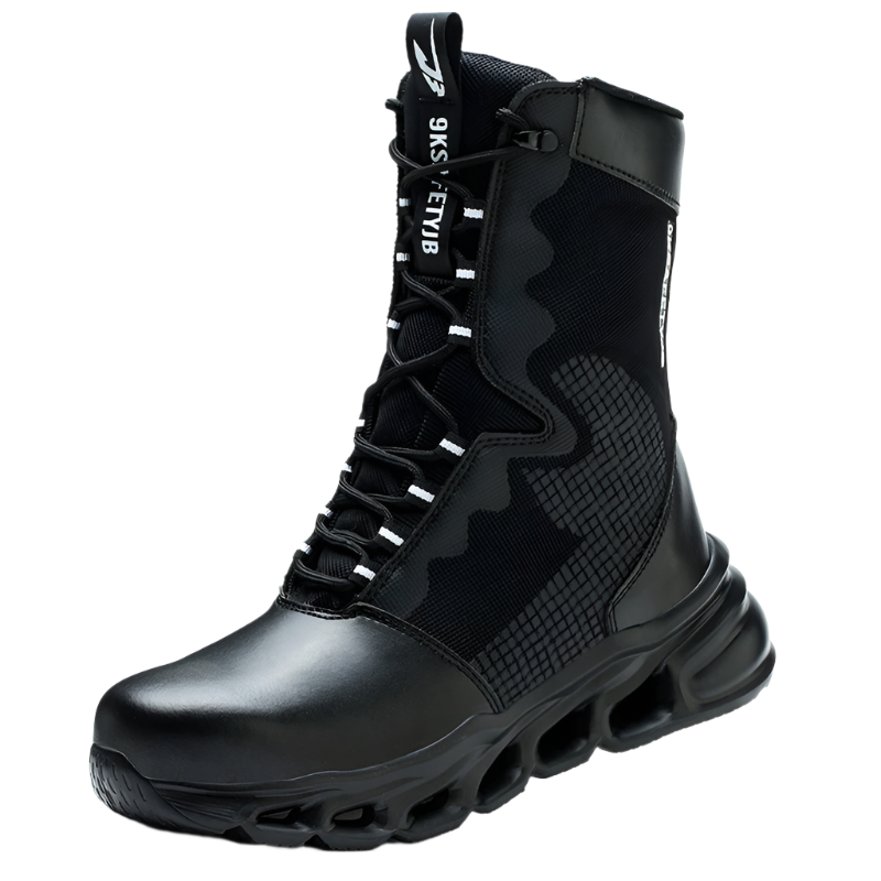 Steel Toe Leather Work Boots: Anti-Puncture, Durable Shield Tread