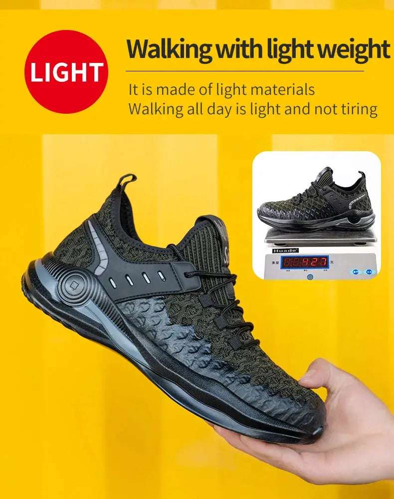 Shield Tread Composite Toe Work Shoes - Durable & Stylish 14:193#Black;200000124:100010482