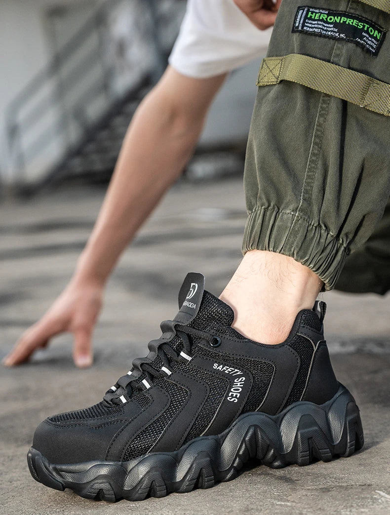 Four Season Safety Shoes: Anti-Smash, Anti-Stab, Breathable Shield Tread