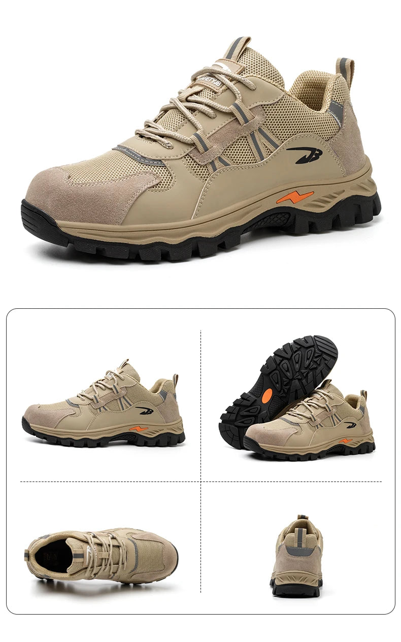 Breathable Steel Toe Work Shoes: Anti-Impact, Comfortable Shield Tread