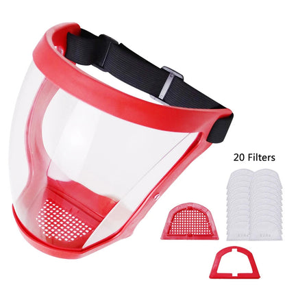 Transparent Face Mask: Splashproof, Protective, Head Cover Safety Shield Tread