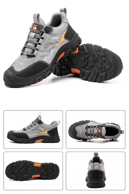 Cowhide Steel Toe Safety Shoes: Breathable, Indestructible Boots Shield Tread