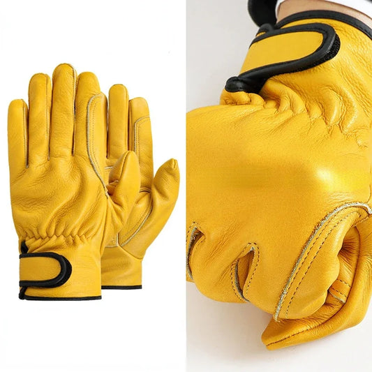 Cowhide Leather Workers Work Welding Safety Protection Gloves