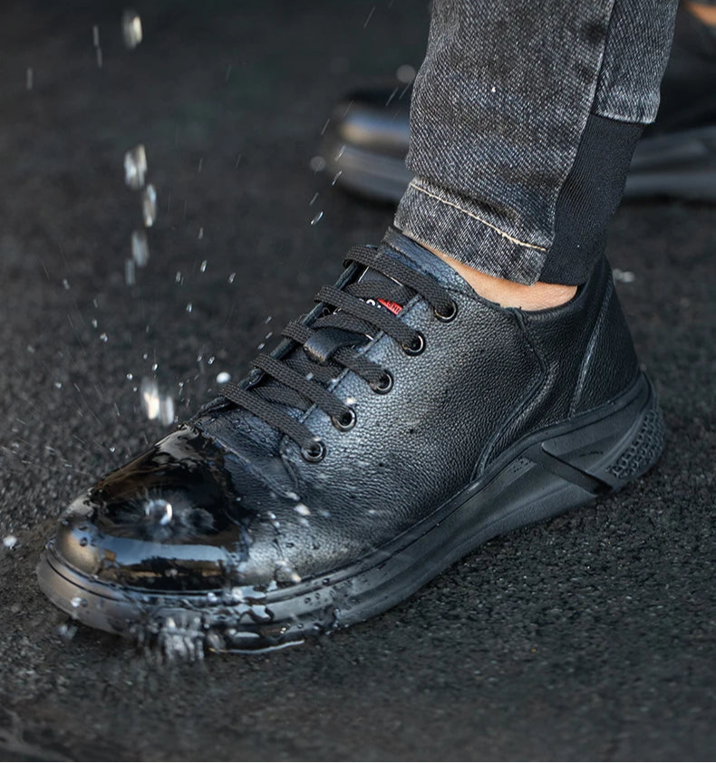 Genuine Leather Work Safety Shoes: Slip-Resistant, Durable Shield Tread