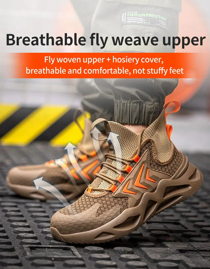 Breathable Steel Toe Work Shoes Men: Industrial, Safe Shield Tread