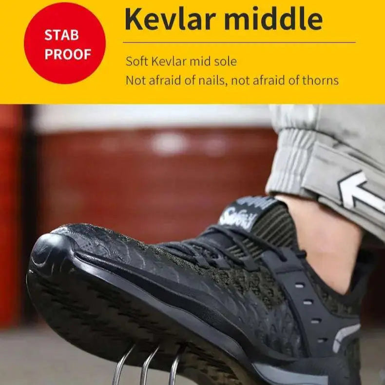 Shield Tread Composite Toe Work Shoes - Durable & Stylish 14:193#Black;200000124:100010482