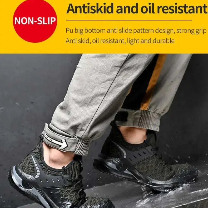 Shield Tread Composite Toe Work Shoes - Durable & Stylish 14:193#Black;200000124:100010482