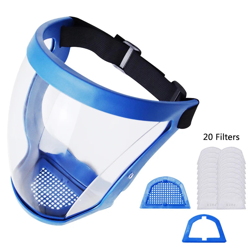 Transparent Face Mask: Splashproof, Protective, Head Cover Safety Shield Tread