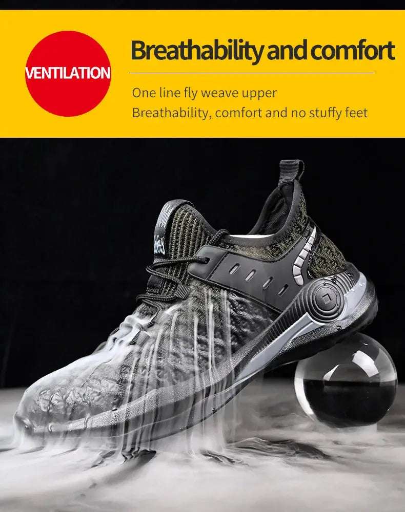 Shield Tread Composite Toe Work Shoes - Durable & Stylish 14:193#Black;200000124:100010482