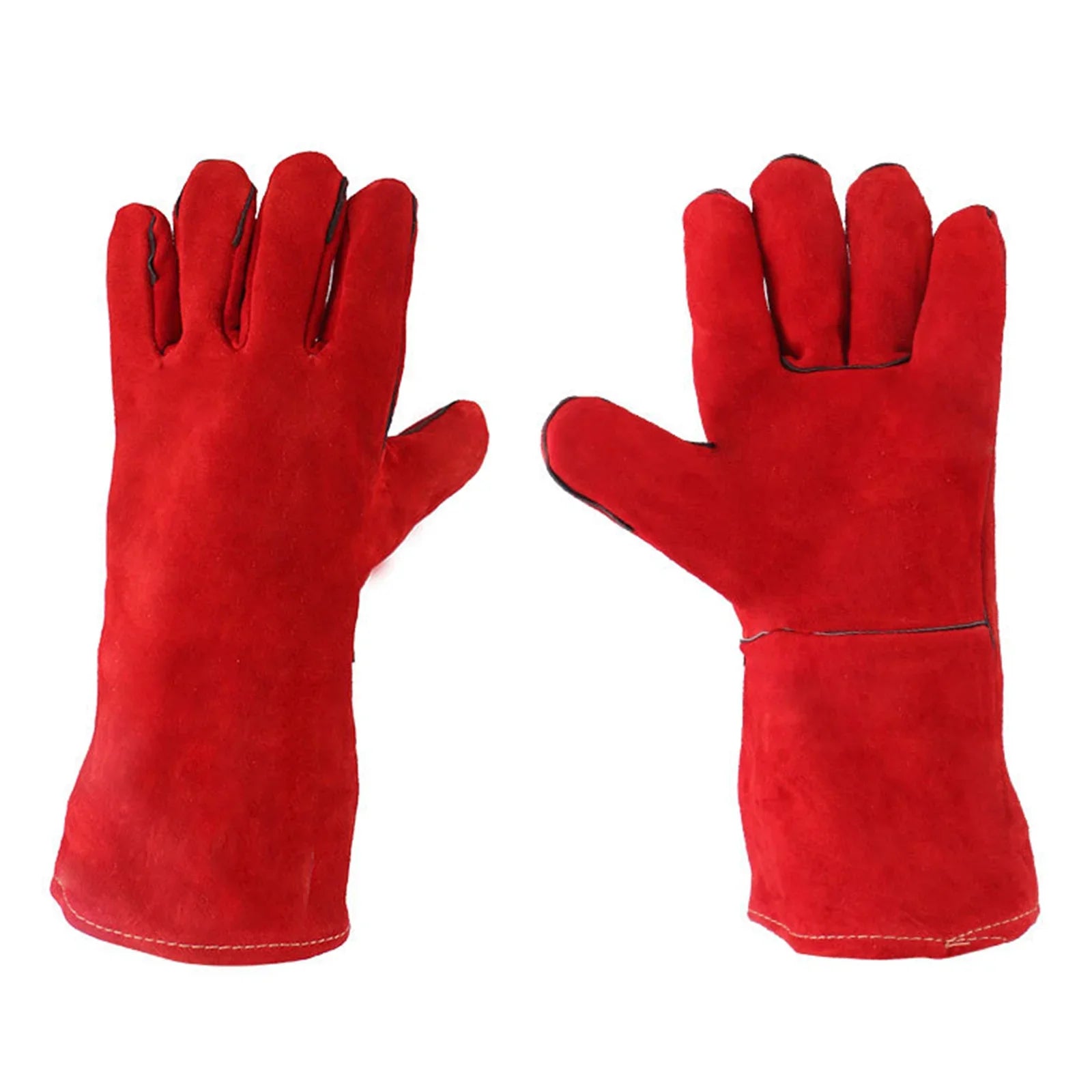 Leather Welding Gloves: Heat Resistant, Fire Proof Work Shield Tread