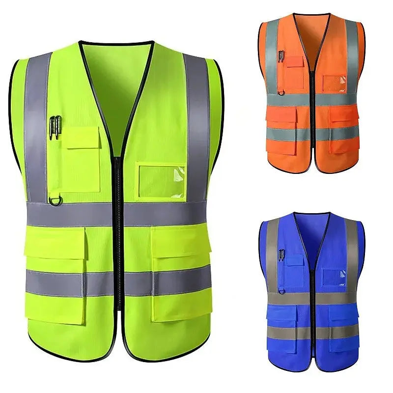 Shield Tread Multi-Pocket Safety Vest - Durable & Stylish 14:173#dark blue;200007763:201336100