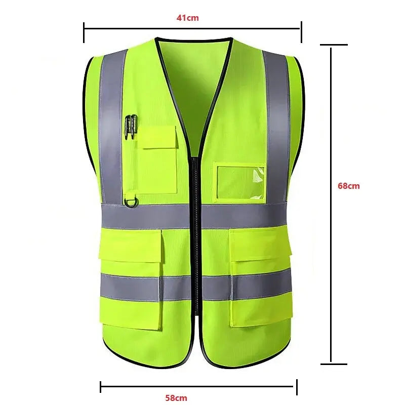 Shield Tread Multi-Pocket Safety Vest - Durable & Stylish 14:173#dark blue;200007763:201336100