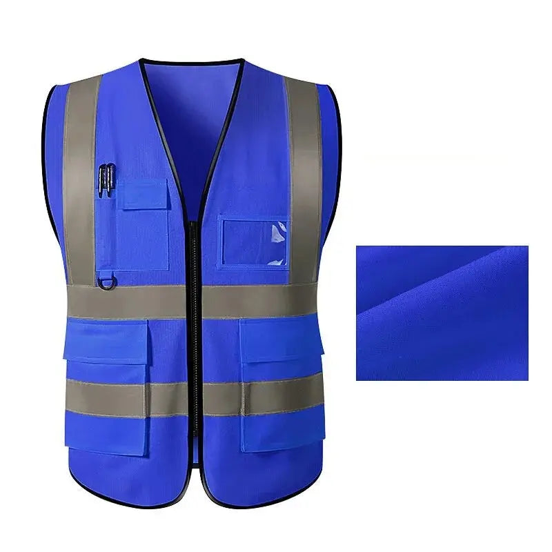 Shield Tread Multi-Pocket Safety Vest - Durable & Stylish 14:173#dark blue;200007763:201336100
