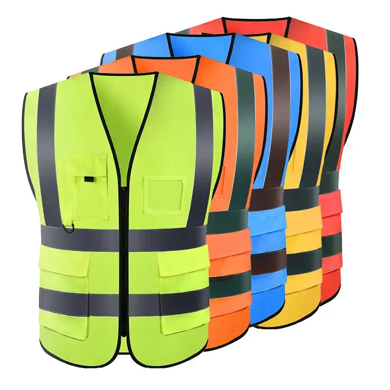 Shield Tread Multi-Pocket Safety Vest - Durable & Stylish 14:173#dark blue;200007763:201336100