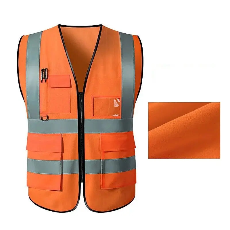 Shield Tread Multi-Pocket Safety Vest - Durable & Stylish 14:193#orange;200007763:201336100