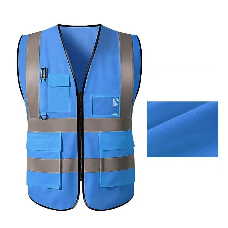 Shield Tread Multi-Pocket Safety Vest - Durable & Stylish 14:365458#light blue;200007763:201336100