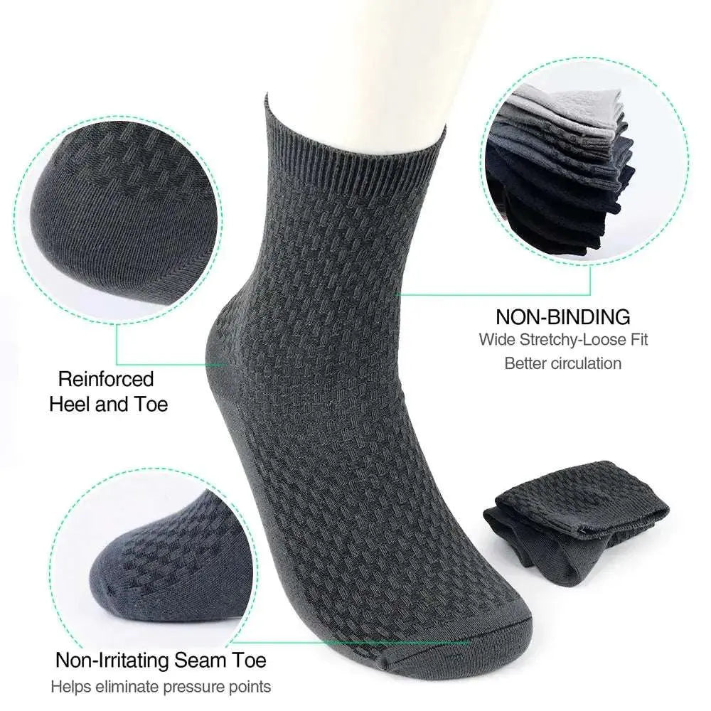Shield Tread Bamboo Work Socks Men - Comfortable & Durable 14:193#Black(Long);5:100014064#2pairs