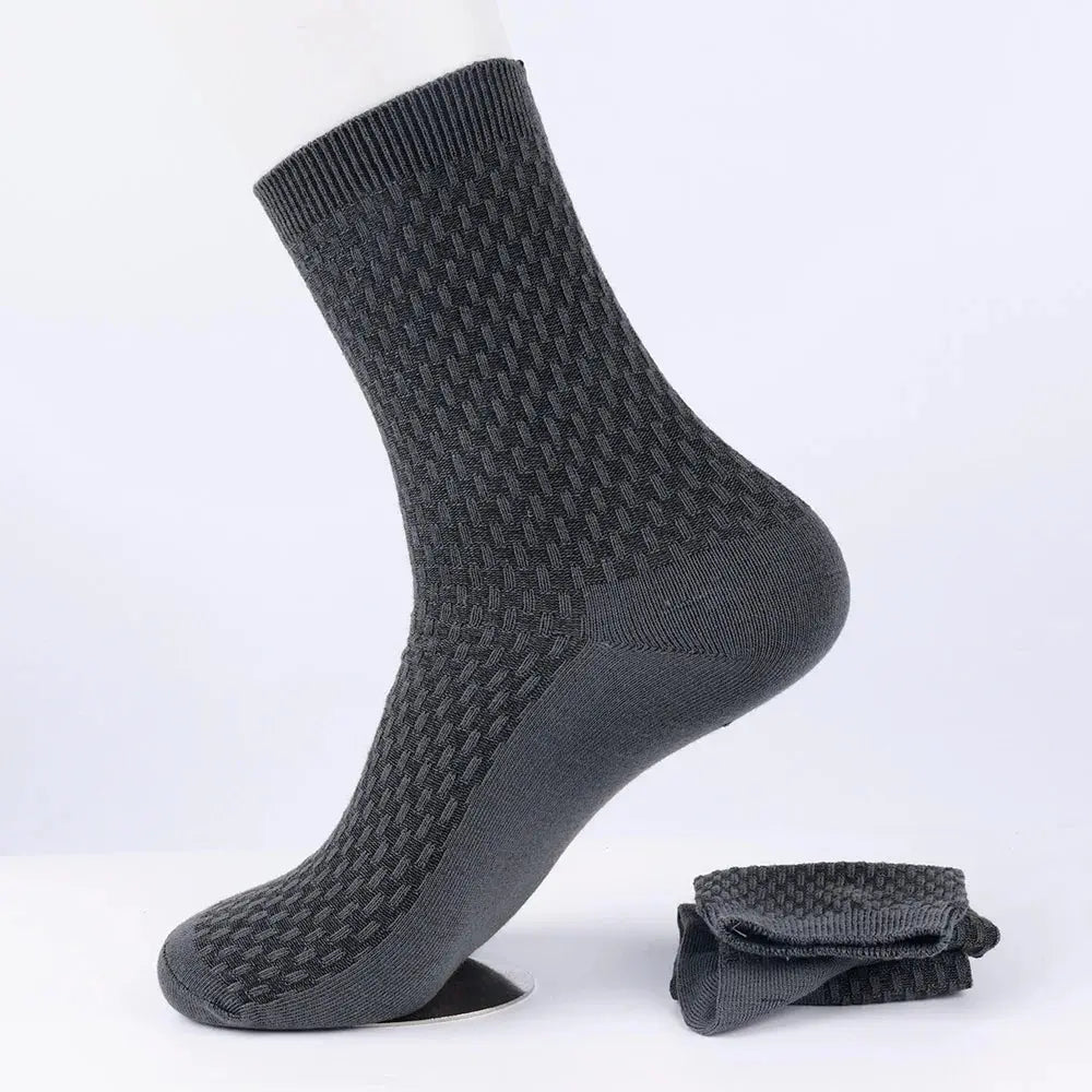 Shield Tread Bamboo Work Socks Men - Comfortable & Durable 14:365458#Dark gray(Long);5:100014064#2pairs