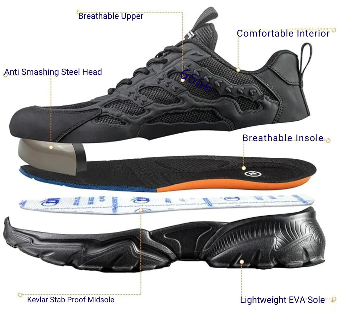 ShieldTread Lightweight Steel Toe Safety Shoes for Durable Comfort Shield Tread