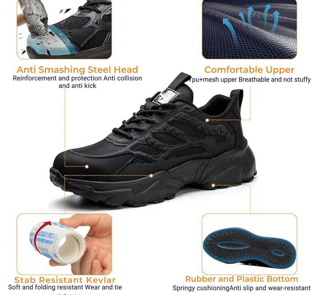 ShieldTread Lightweight Steel Toe Safety Shoes for Durable Comfort Shield Tread