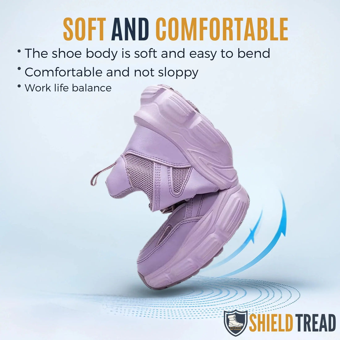 ShieldTread Lightweight steel toe shoes women Shield Tread