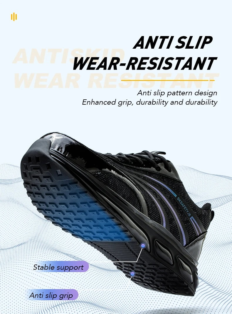 Breathable Steel Toe Work Sneakers: Lightweight, Comfortable, Safe Shield Tread