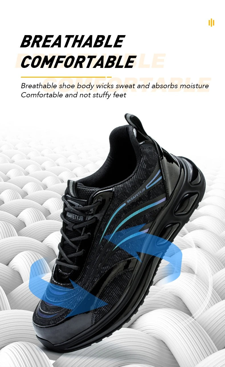 Breathable Steel Toe Work Sneakers: Lightweight, Comfortable, Safe Shield Tread