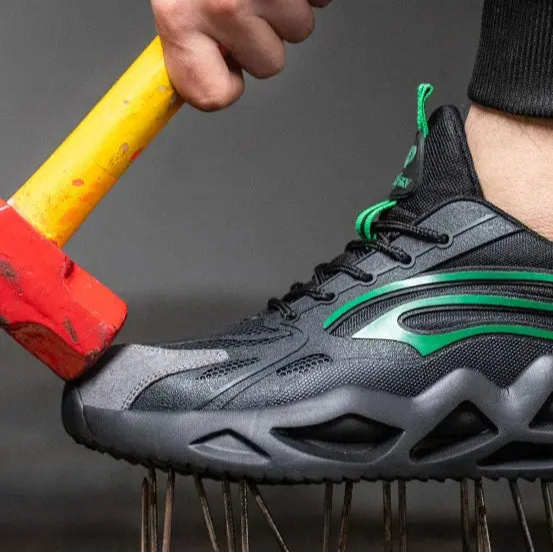 Shield Tread Insulated Steel Toe Safety Shoes 14:193#Black Green;200000124:100010482
