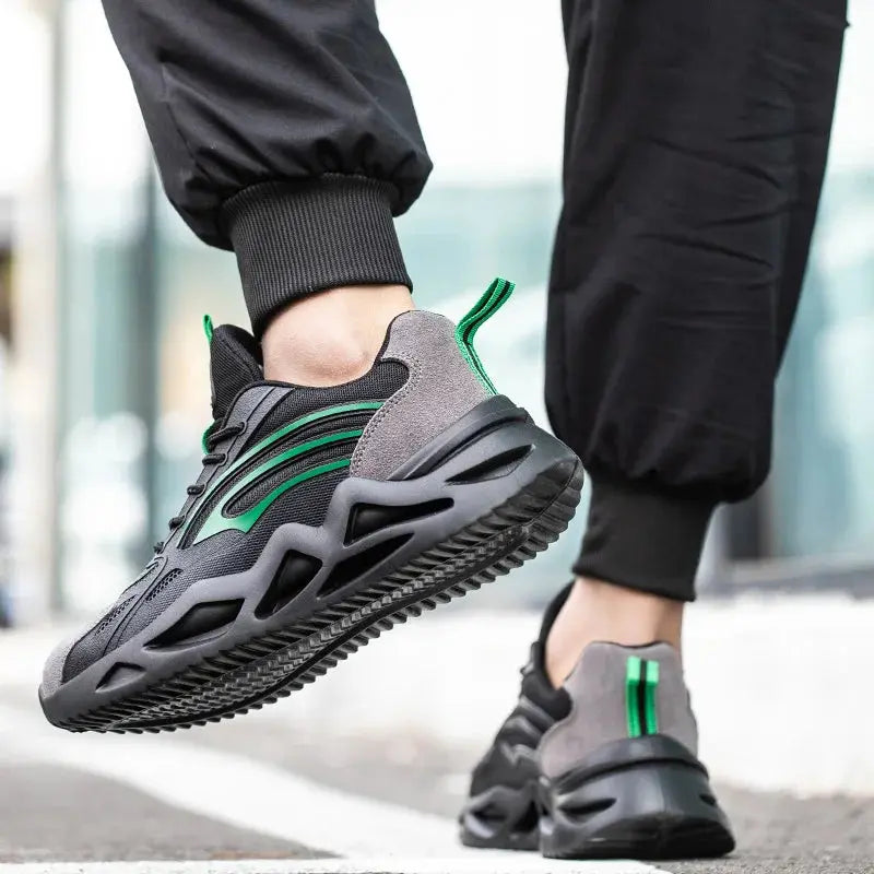Shield Tread Insulated Steel Toe Safety Shoes 14:193#Black Green;200000124:100010482