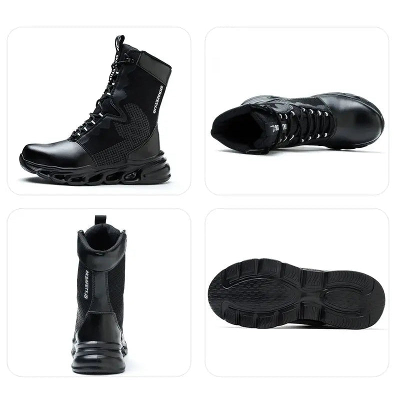 ShieldTread AquaGuard™ Storm: The Ultimate Waterproof Steel Toe Boots - Shield Tread