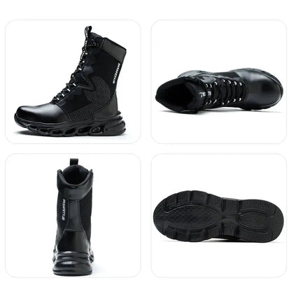 ShieldTread AquaGuard™ Storm: The Ultimate Waterproof Steel Toe Boots - Shield Tread