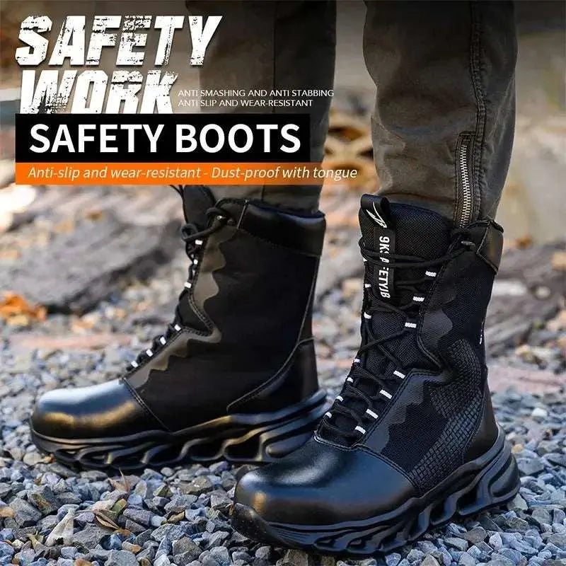 ShieldTread AquaGuard™ Storm: The Ultimate Waterproof Steel Toe Boots - Shield Tread