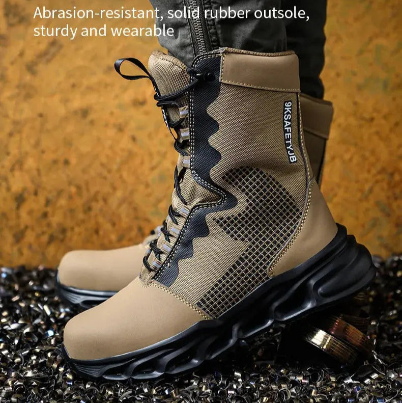 ShieldTread AquaGuard™ Storm: The Ultimate Waterproof Steel Toe Boots - Shield Tread