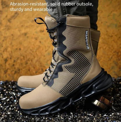 ShieldTread AquaGuard™ Storm: The Ultimate Waterproof Steel Toe Boots - Shield Tread