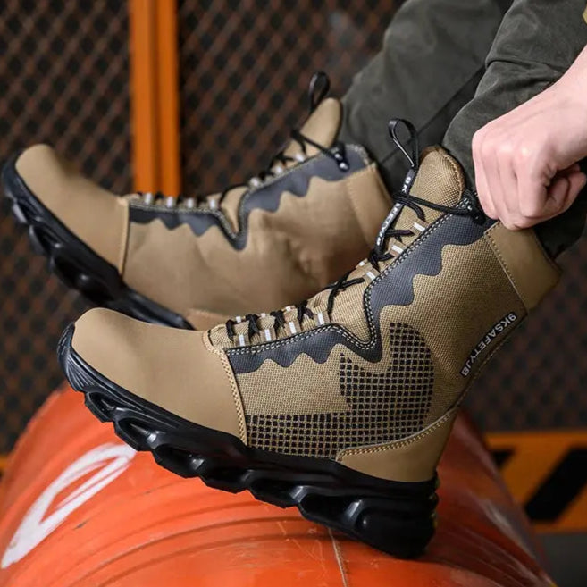 ShieldTread AquaGuard™ Storm: The Ultimate Waterproof Steel Toe Boots - Shield Tread