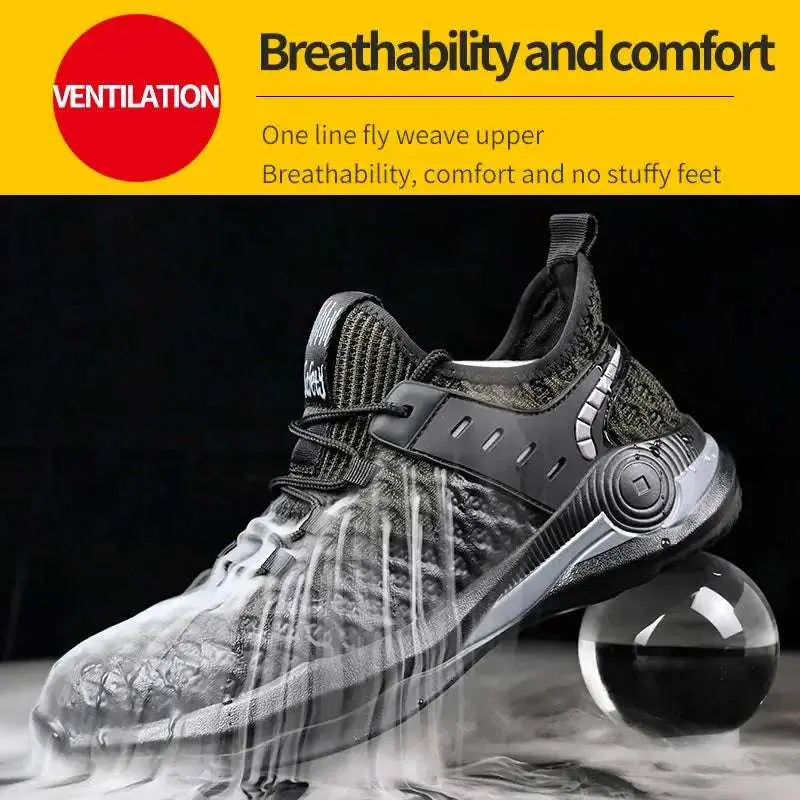 Shield Tread Composite Toe Work Shoes - Durable & Stylish 14:193#Black;200000124:100010482