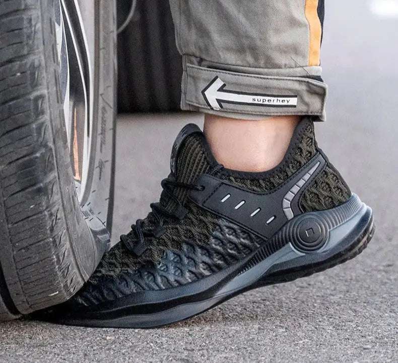 Shield Tread Composite Toe Work Shoes - Durable & Stylish 14:193#Black;200000124:100010482