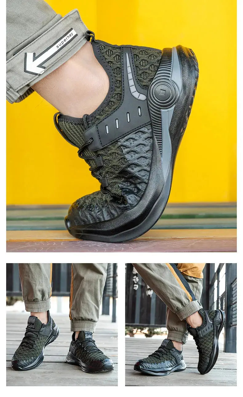 Shield Tread Composite Toe Work Shoes - Durable & Stylish 14:193#Black;200000124:100010482
